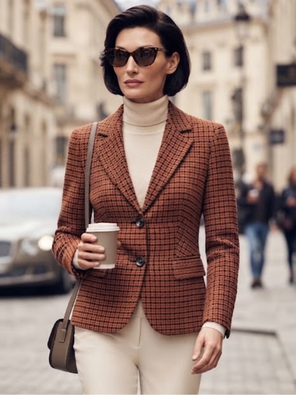 Talbots Houndstooth Wool Blend Blazer | Tailored Classic